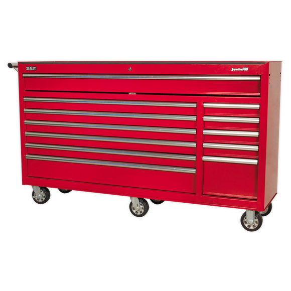 Sealey AP6612 Rollcab 12 Drawer with Ball Bearing Slides Heavy-Duty - Red