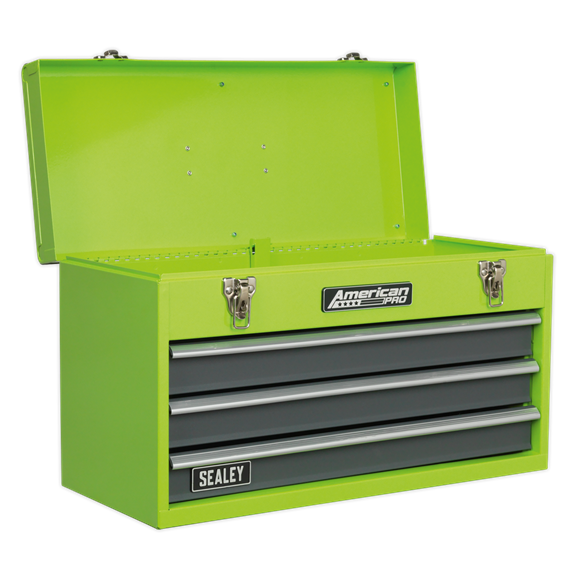 Sealey AP9243BBHV American PRO Tool Chest 3 Drawer - Green/Grey