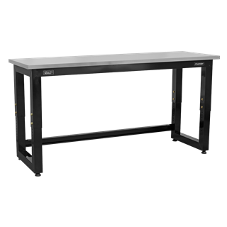 Sealey Steel Adjustable Workbench with Stainless Steel Worktop 1830mm - Heavy-Duty
