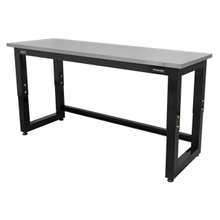 Sealey Steel Adjustable Workbench with Stainless Steel Worktop 1830mm - Heavy-Duty