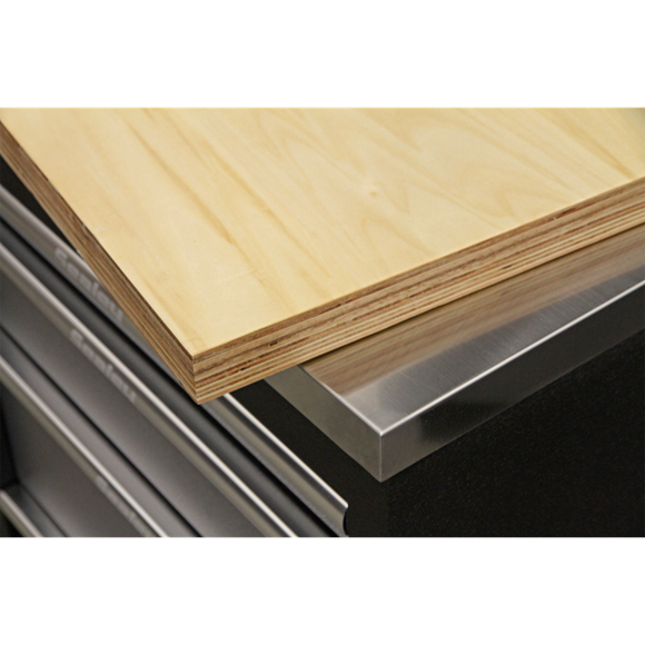 Sealey APMS19 Stainless Steel Corner Worktop 930mm