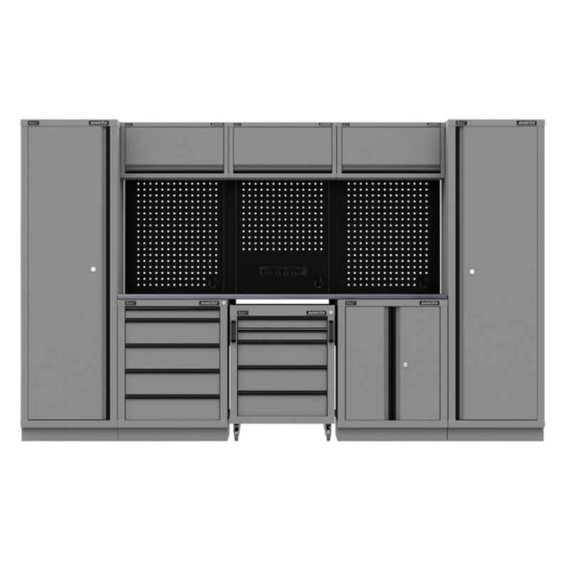 Sealey APMSBESTACK01SS Superline PRO® Black Edition Storage System with Stainless Worktop 3.24m