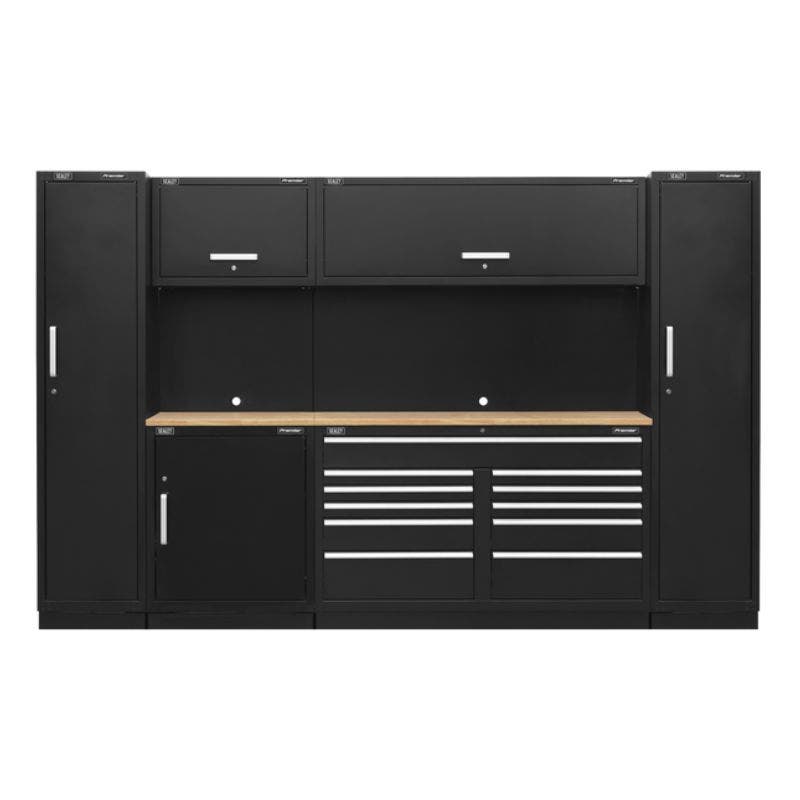 Sealey APMSCOMBO7W Premier 3.3m Storage System - Pressed Wood Worktop