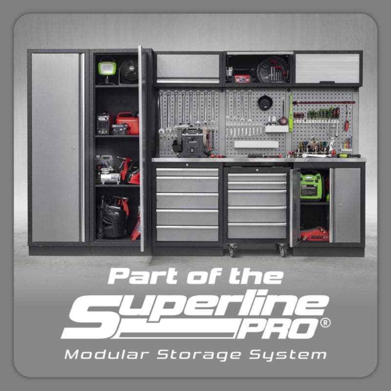 Sealey APMSSTACK01SS Superline Pro 4.9m Storage System - Stainless Worktop