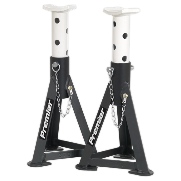 Sealey AS3 Axle Stands (Pair) 3tonne Capacity per Stand - White