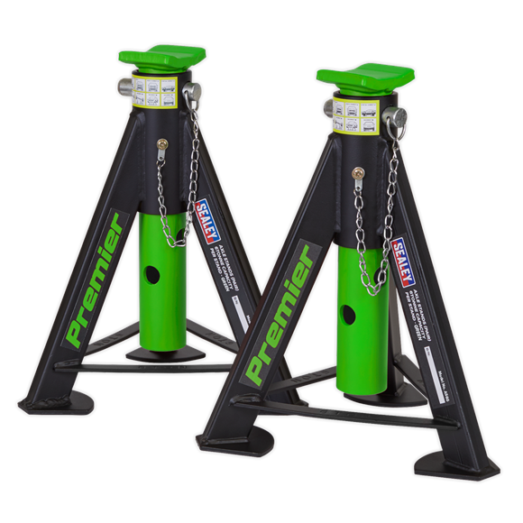 Sealey AS6G Axle Stands (Pair) 6tonne Capacity per Stand - Green