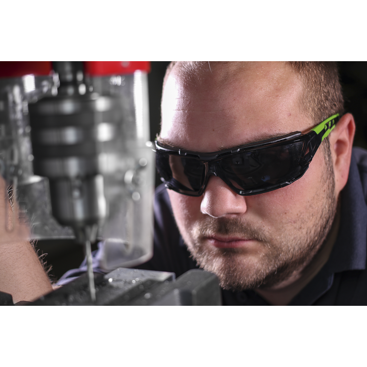 Sealey SSP69 Safety Spectacles with EVA Foam Lining - Anti-Glare Lens