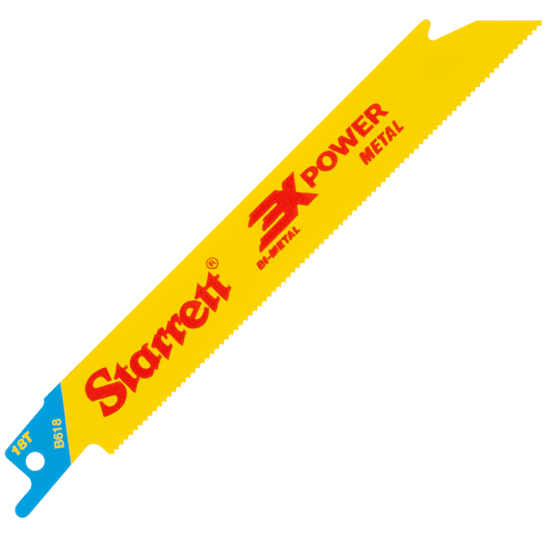 Starrett B618-5 Fast Cut General Purpose Bi-Metal Reciprocating Blades 152mm x 19mm x 0.90mm / 6 x 3/4 x .035 x 18 TPI Pack of 5