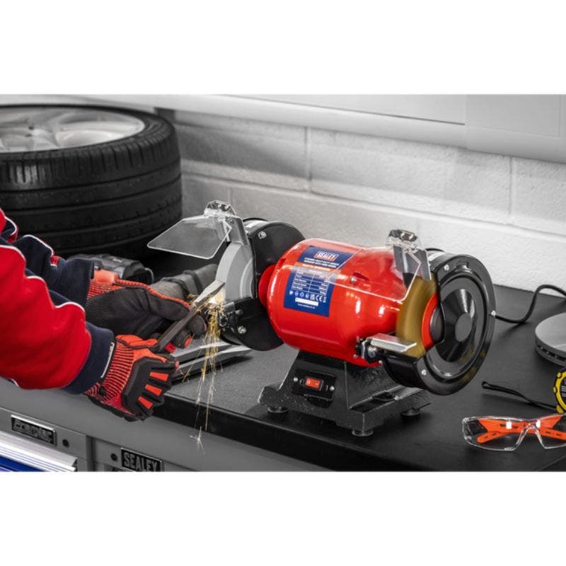Sealey BG150XW/99 Bench Grinder Ø150mm with Wire Wheel 450W/230V Heavy-Duty
