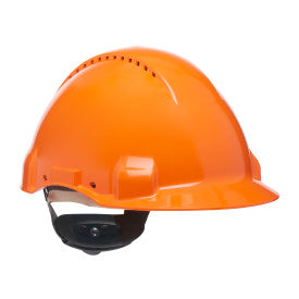 3M PELTOR G3000 Safety Helmet with Uvicator Sensor, Pinlock, Ventilated, Leather Sweatband, Orange, G3000DUV-OR