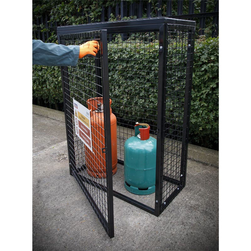 Sealey GCSC247 Safety Cage - 2 x 47kg Gas Cylinders