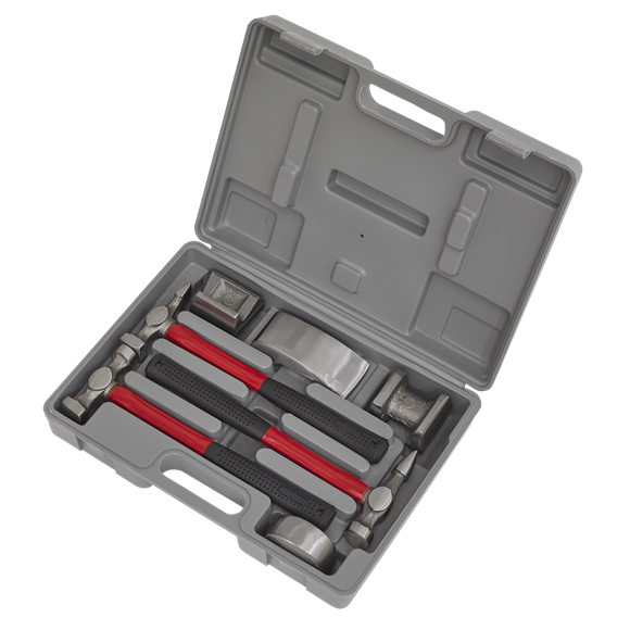 Sealey CB707 Panel Beating Set 7pc Drop-Forged Fibreglass Shafts