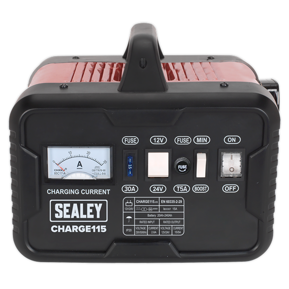 Sealey CHARGE115 Battery Charger 19Amp 12V/24V 230V