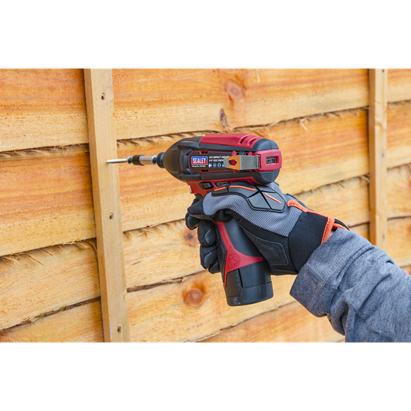 Sealey CP1203 Cordless Impact Driver 1/4"Hex Drive 80Nm 12V Lithium-ion - Body Only
