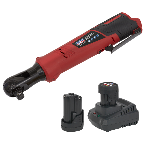 Sealey CP1209KIT Cordless Ratchet Wrench Kit 1/2"Sq Drive 12V Lithium-ion - 2 Batteries