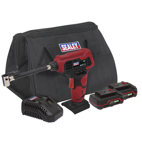 Sealey CP20VAPKIT Cordless Air Pump Kit 20V - 2 Batteries
