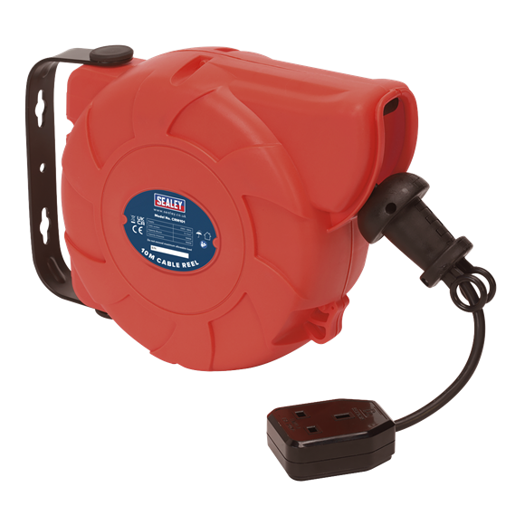 Sealey CRM101 Cable Reel System Retractable 10m 1 x 230V Socket