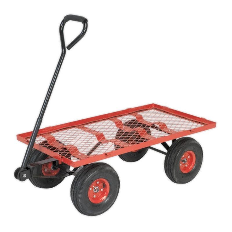 Sealey CST997 Platform Truck with Removable Sides & Pneumatic Tyres 200kg Capacity