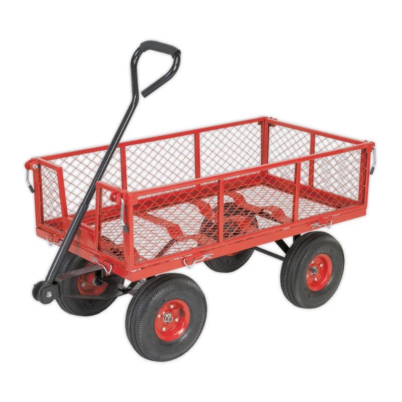 Sealey CST997 Platform Truck with Removable Sides & Pneumatic Tyres 200kg Capacity
