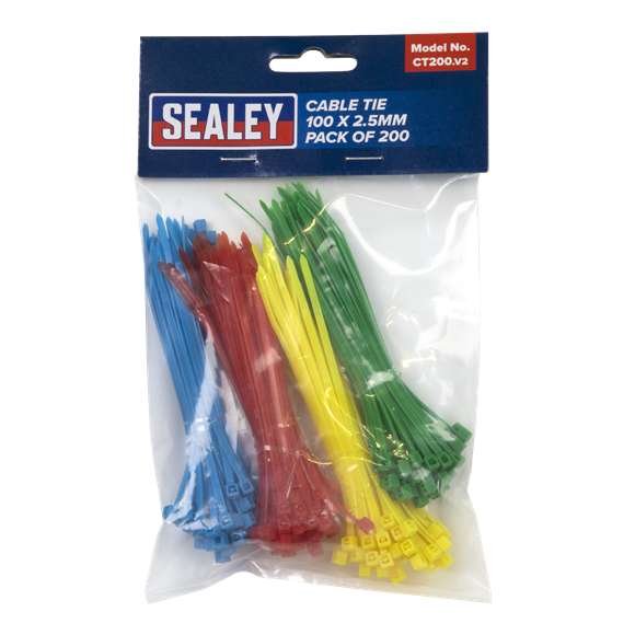 Sealey CT200 Cable Tie 100 x 2.5mm Pack of 200