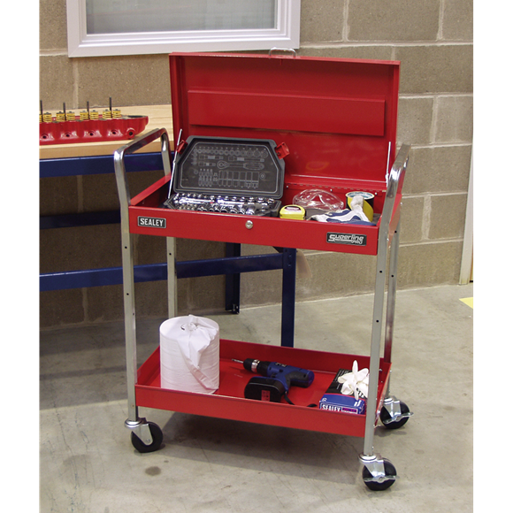Sealey CX104 Trolley 2-Level Heavy-Duty with Lockable Top