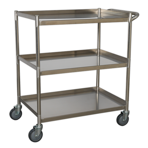 Sealey CX410SS Workshop Trolley 3-Level Stainless Steel