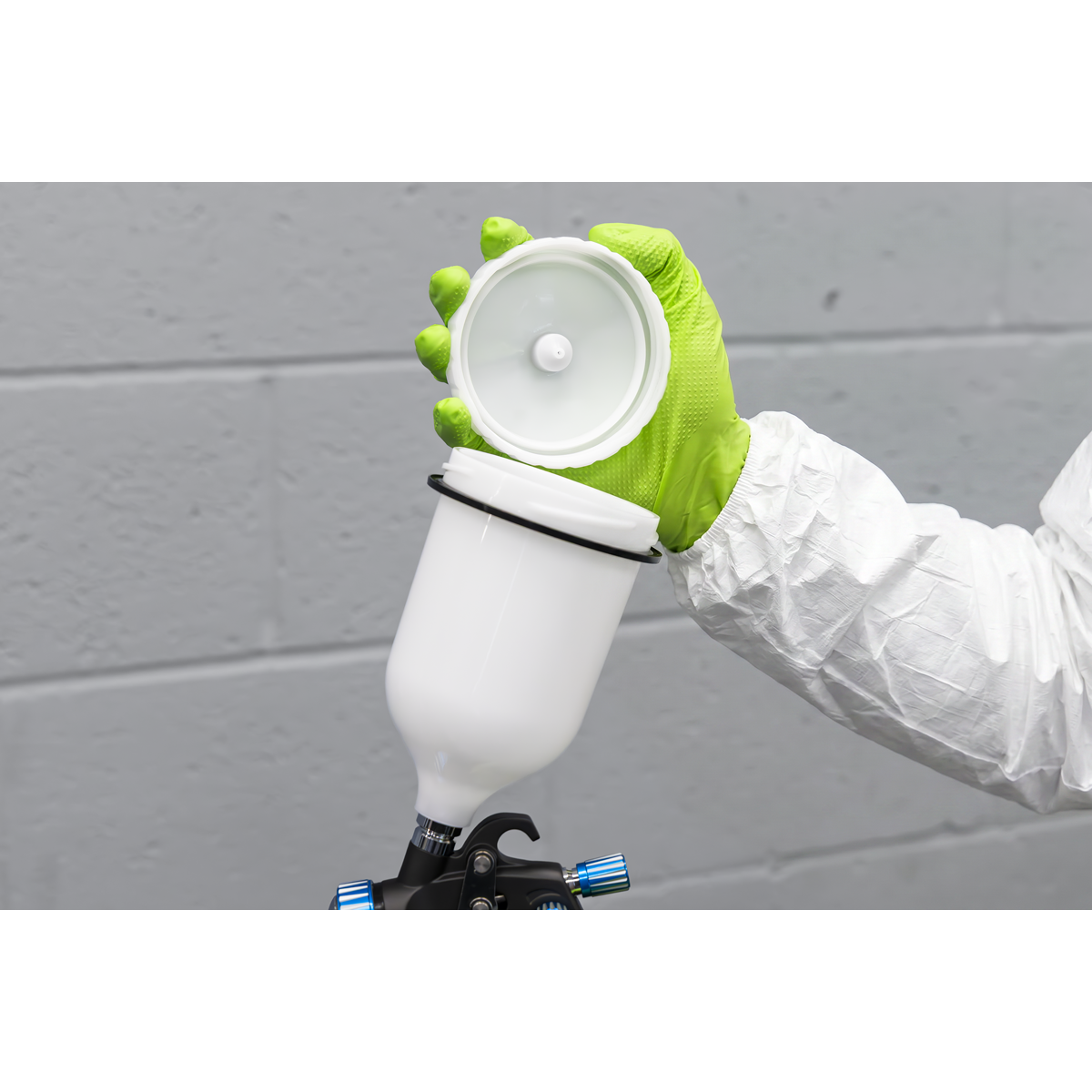 Sealey SP01 SP Gravity Feed Spray Gun 1.4mm Set-Up
