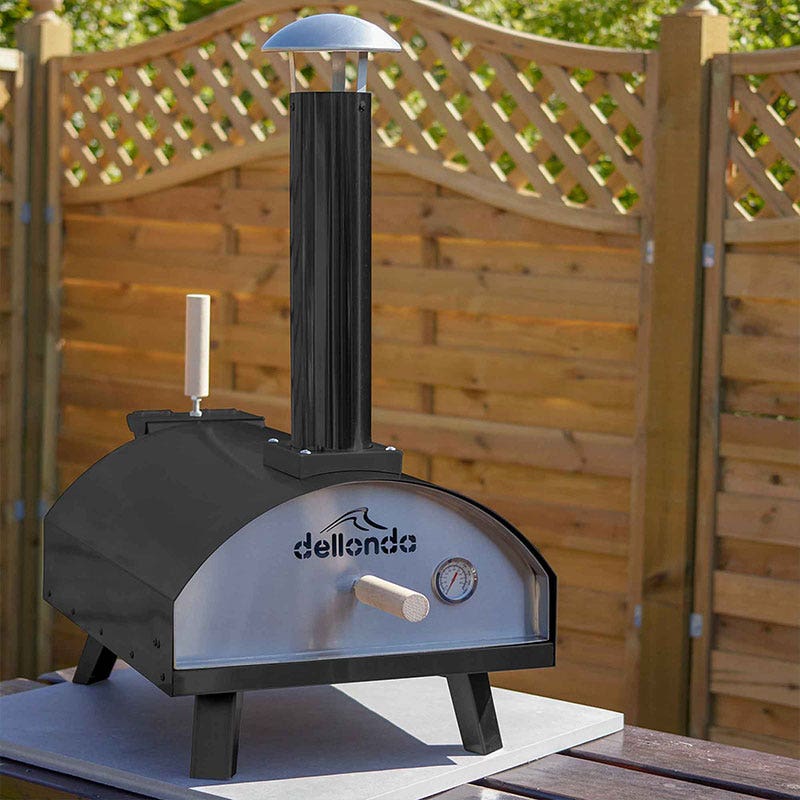 Dellonda Portable Wood-Fired 14 Pizza Oven and Smoking Oven