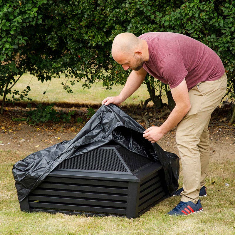 Fire Pit, Fireplace, Outdoor Patio Heater PVC Cover, Water Resistant, Heavy Duty for DG43