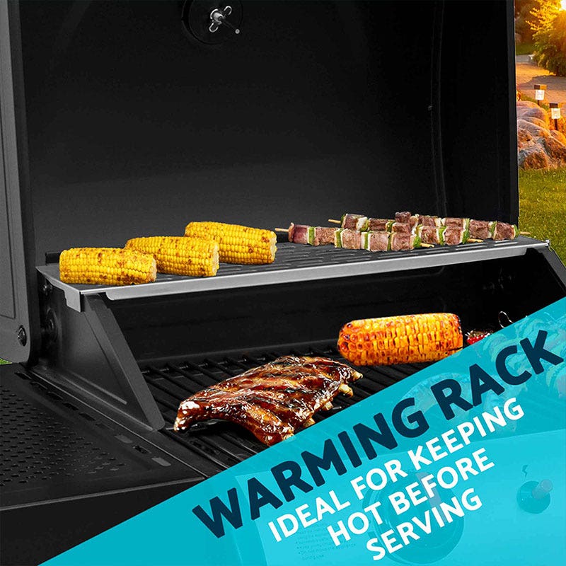 Dellonda 2 Burner Gas BBQ Grill, Ignition, Thermometer, Black/Stainless Steel