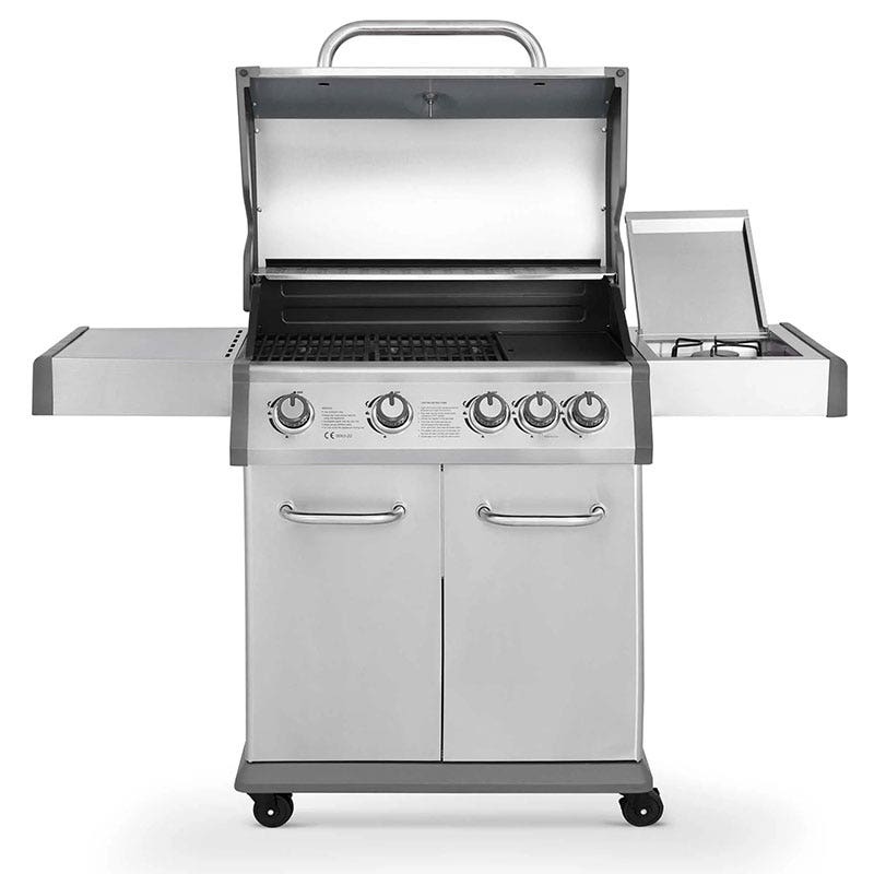 Dellonda 4+1 Burner Deluxe Gas BBQ Grill, Stainless Steel, Side Burner, Ignition