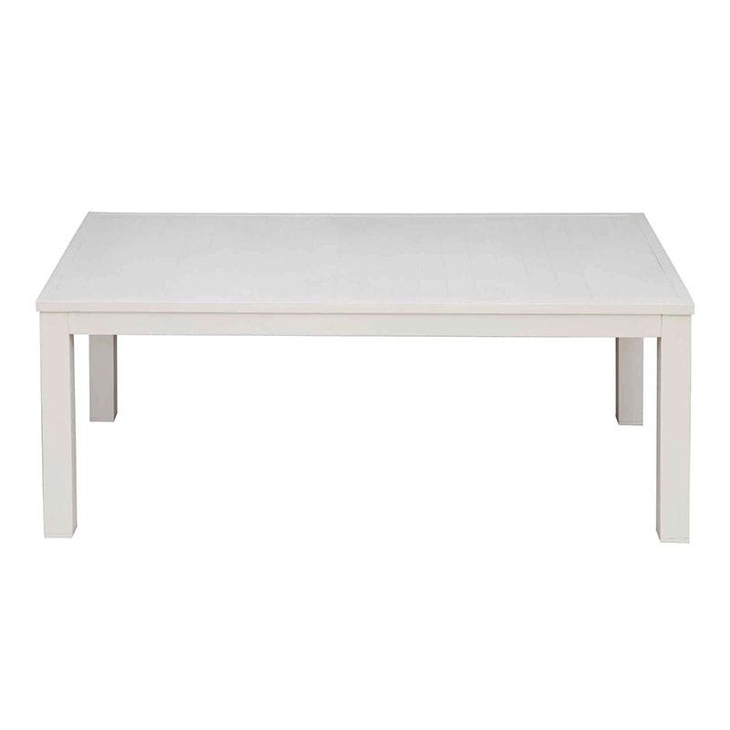 Dellonda Kyoto 4 Piece Aluminium Outdoor Garden Sofa Arm Chair Coffee Table Set, White