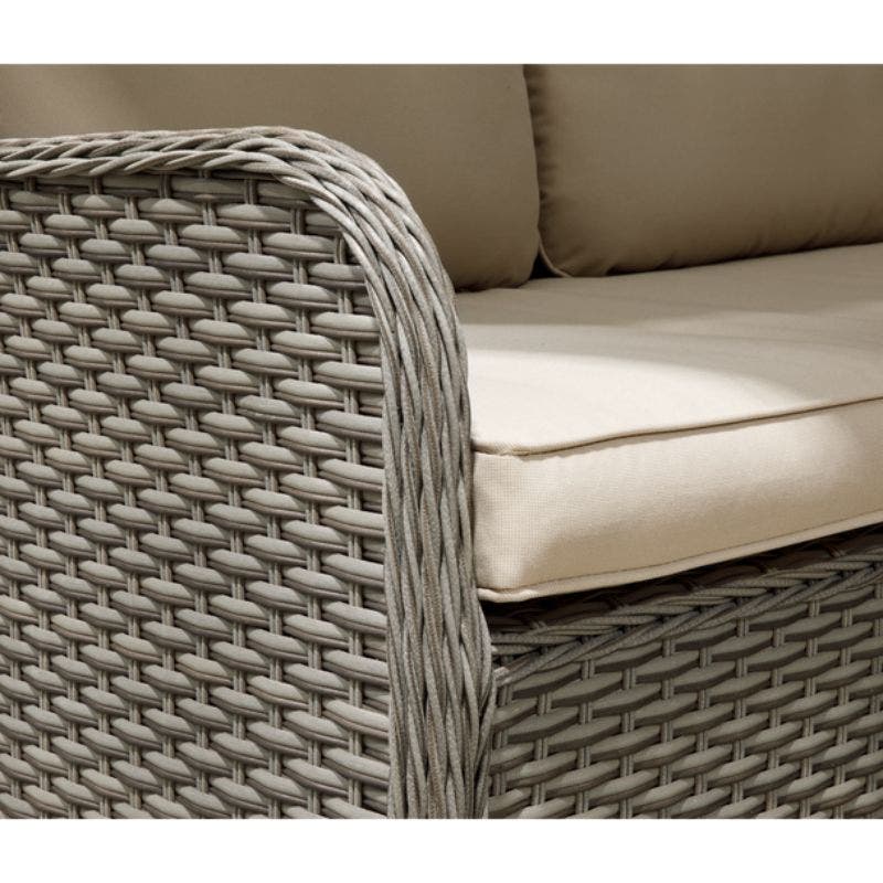 Sealey Dellonda Chester Rattan Wicker Outdoor 5-Seater Corner Sofa Set 4pc
