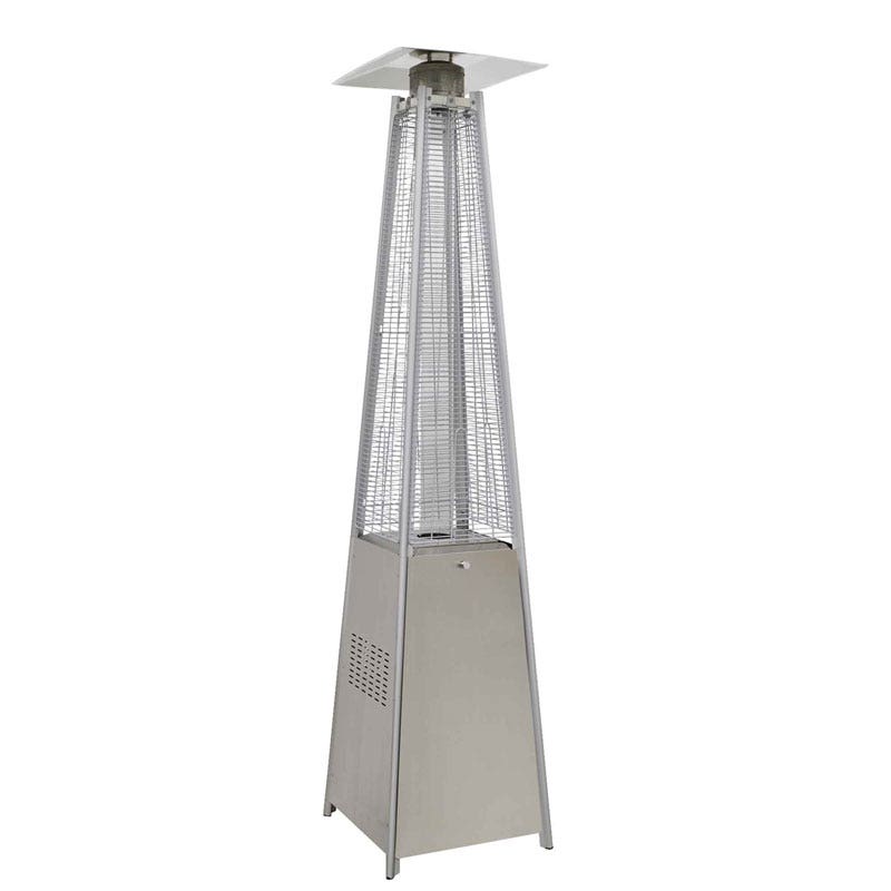 Dellonda Pyramid Gas Patio Heater 13kW Commercial/Garden Use, Stainless Steel