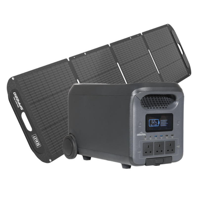 Sealey DL181 Dellonda Portable Power Station 3000W & ETFE Foldable Solar Panel 220W