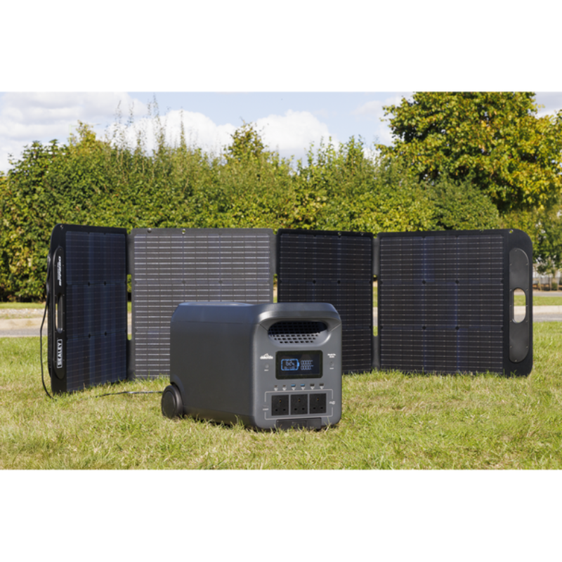 Sealey DL181 Dellonda Portable Power Station 3000W & ETFE Foldable Solar Panel 220W