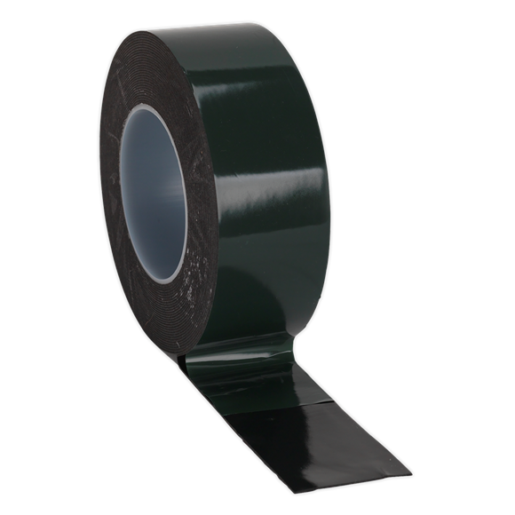 Sealey DSTG5010 Double-Sided Adhesive Foam Tape 50mm x 10m - Green Backing