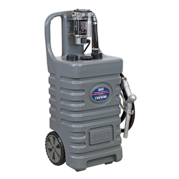Sealey DT55GCOMBO1 Mobile Dispensing Tank 55L with Diesel Pump - Grey