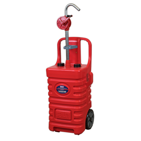 Sealey DT55RCOMBO1 Mobile Dispensing Tank 55L with Oil Rotary Pump - Red