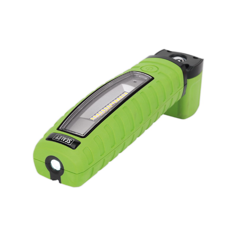 Sealey LED360G Rechargeable 360° Inspection Lamp 14 SMD LED & 3W LED Green Lithium-ion