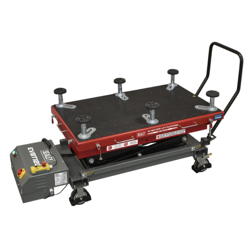 Sealey EVBT1200 High Lift EV Battery Lift/Hydraulic Platform Truck 1200kg Capacity