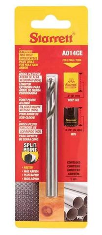 Starrett A014CE Extra Length High Speed Steel Pilot Drill (92mm)