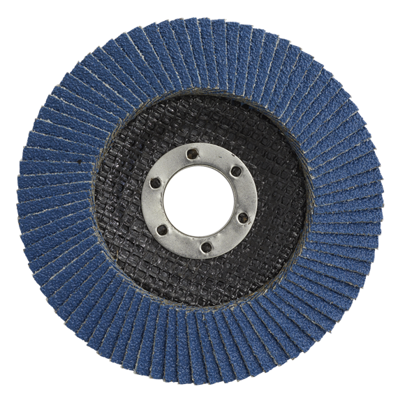 Sealey FD115120 Flap Disc Zirconium Ø115mm Ø22mm Bore 120Grit