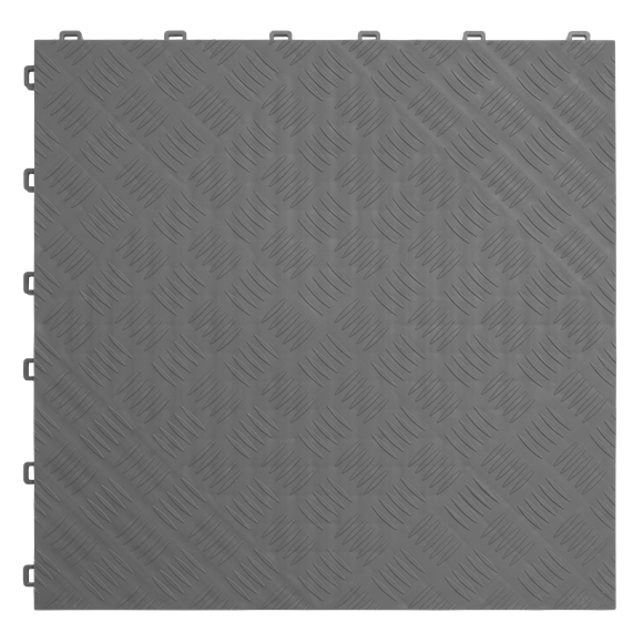 Sealey FT3G Polypropylene Floor Tile 400 x 400mm - Grey Treadplate - Pack of 9