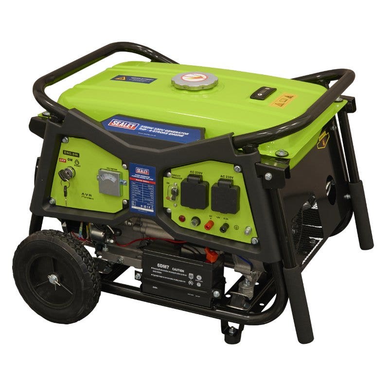 Sealey G3101 3150W Generator 4-Stroke Engine 7hp 230V