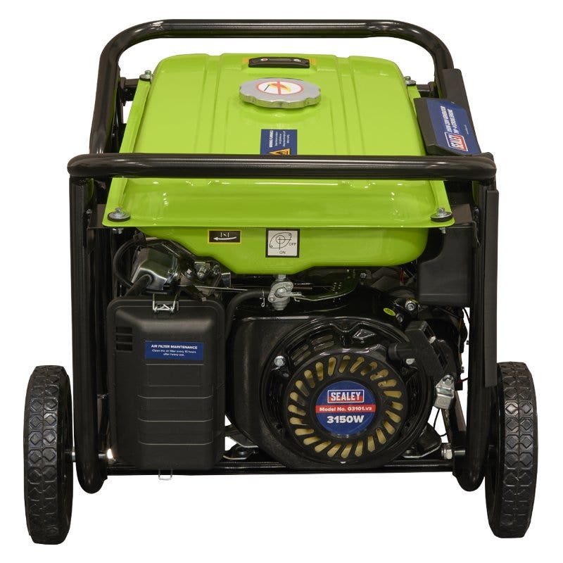 Sealey G3101 3150W Generator 4-Stroke Engine 7hp 230V