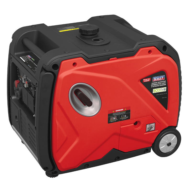 Sealey G3500I 3500W Inverter Generator 230V - 4-Stroke Engine