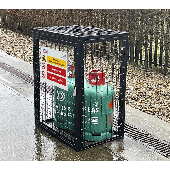 Sealey GCSC219 Safety Cage - 2 x 19kg Gas Cylinders
