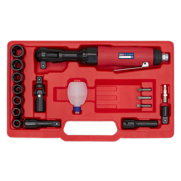 Sealey GSA21KIT Air Ratchet Wrench Kit 1/2"Sq Drive