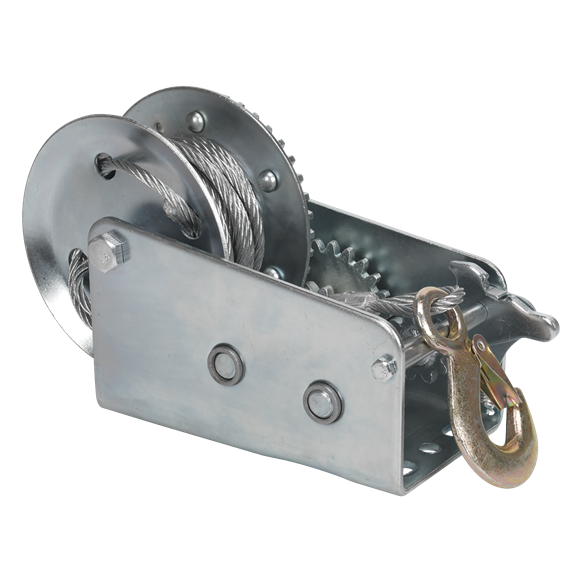 Sealey GWC2000M Geared Hand Winch 900kg Capacity with Cable